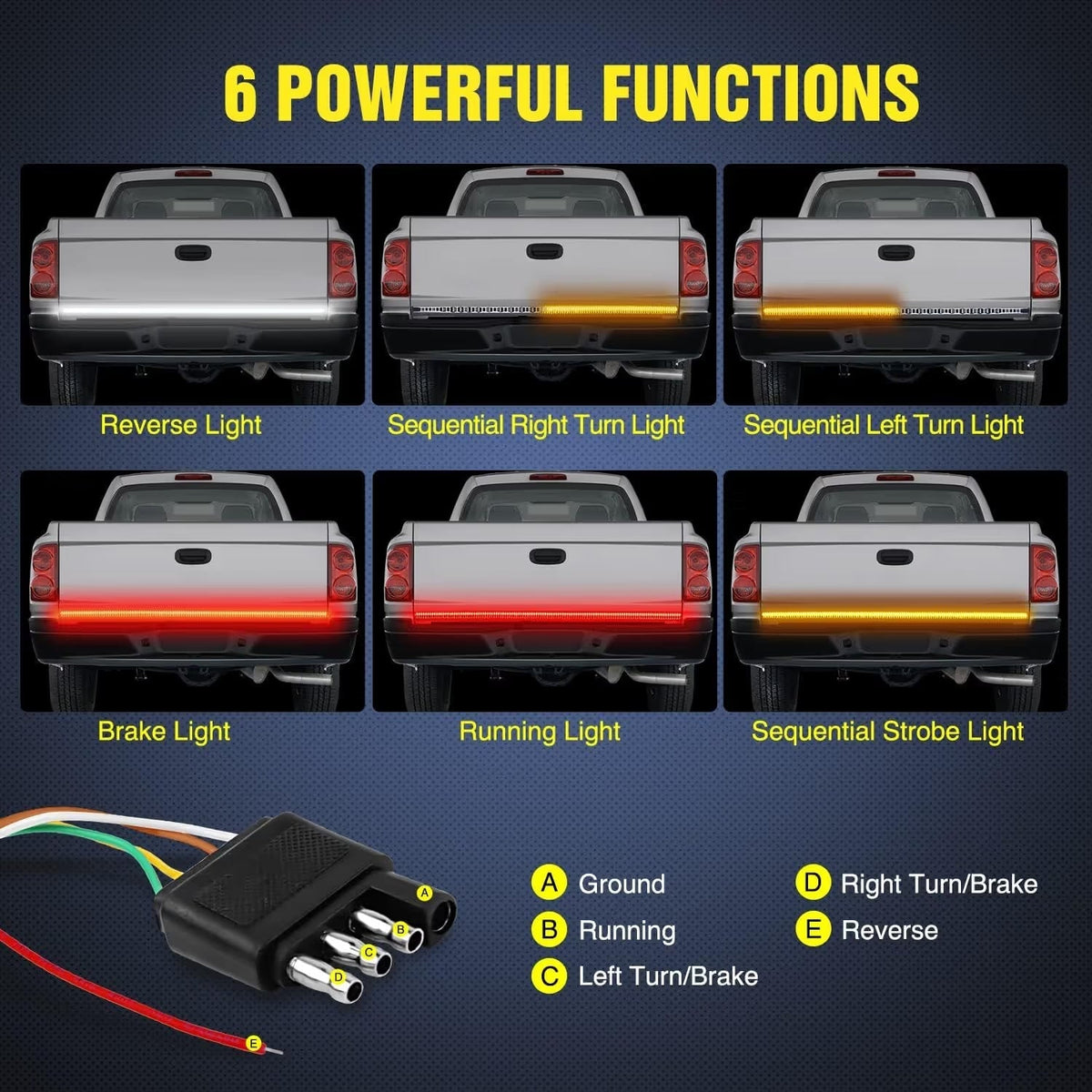 🎁Limited-time 50% off - LED Tailgate Lights, Turn Signals And Driving And Reversing Lights