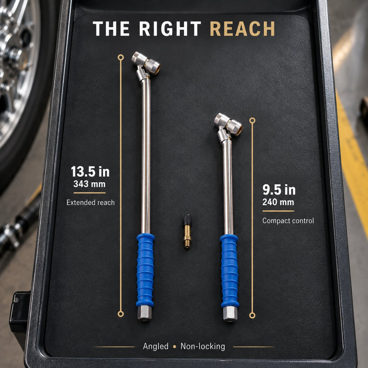 🚛 Assorted Tire Inflation Extension Rod Set, Roadside & Garage Dual Wheel Repair Helper
