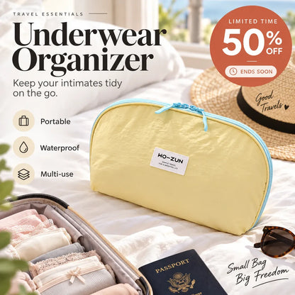 🧳💕 Portable Underwear Travel Organizer – Separate Storage for Bras, Panties & Socks
