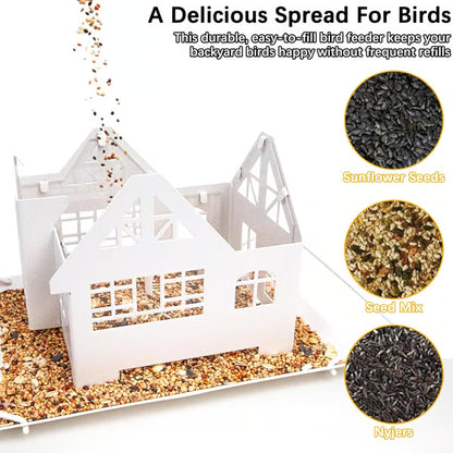 🚚Free Shipping🐦🌙Solar‑Powered Hanging Bird Feeder with Glow – Sturdy Metal Hopper Design