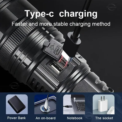 2-in-1 Portable Strong Flashlight Power Bank