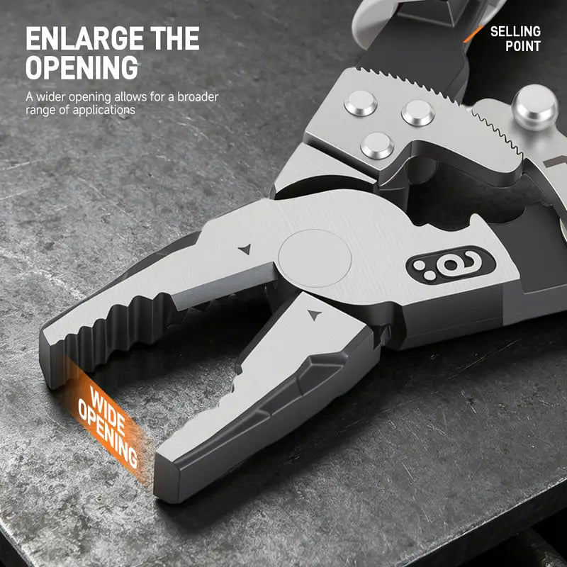 55-Steel Self-Locking Anti-Skid Ratchet Pliers