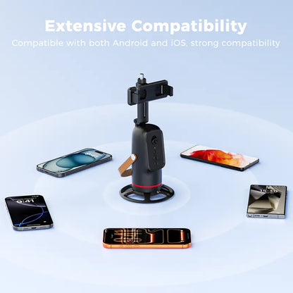 Auto Face Tracking Tripod for Smartphones & Cellphones - Gesture Control, 360-Degree Camera Mount Selfie Accessories
