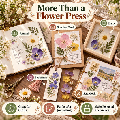 🌸Mini Flower Press – Portable Pocket Press for Flowers & Leaves