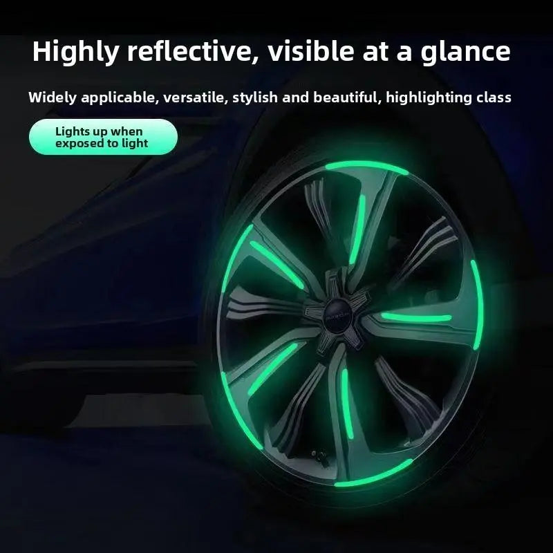 Car reflective stickers, glow-in-the-dark stickers for nighttime riding, reflective strips