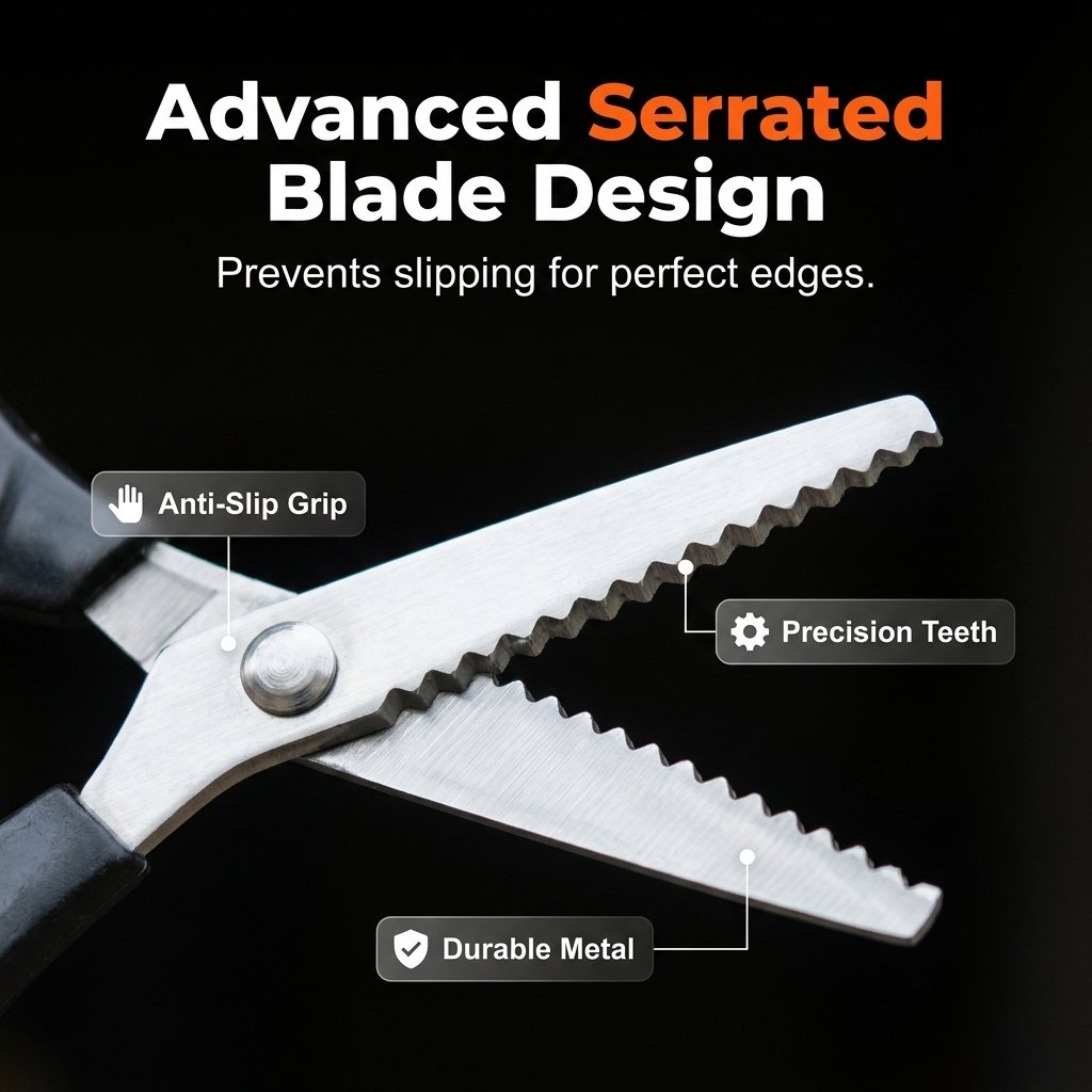 ✂️Professional Serrated Scissors for Sewing, Crafts & Everyday DIY Projects