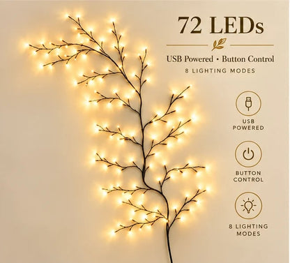 ✨ Flexible LED Branch Lights | Remote-Controlled Holiday Wall Decor(📦Buy 2 Free Shipping)🎁