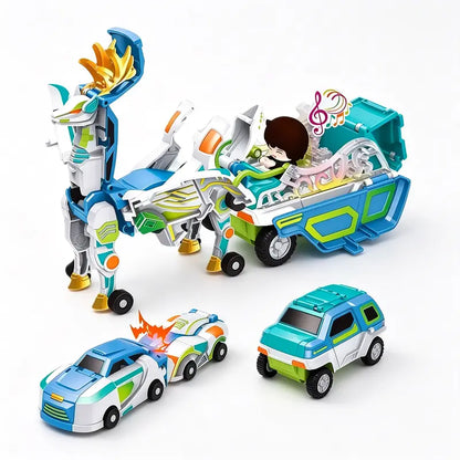 🚗2-in-1 Magnetic Transforming Dragon Car Toy – Racing Car Set！！！