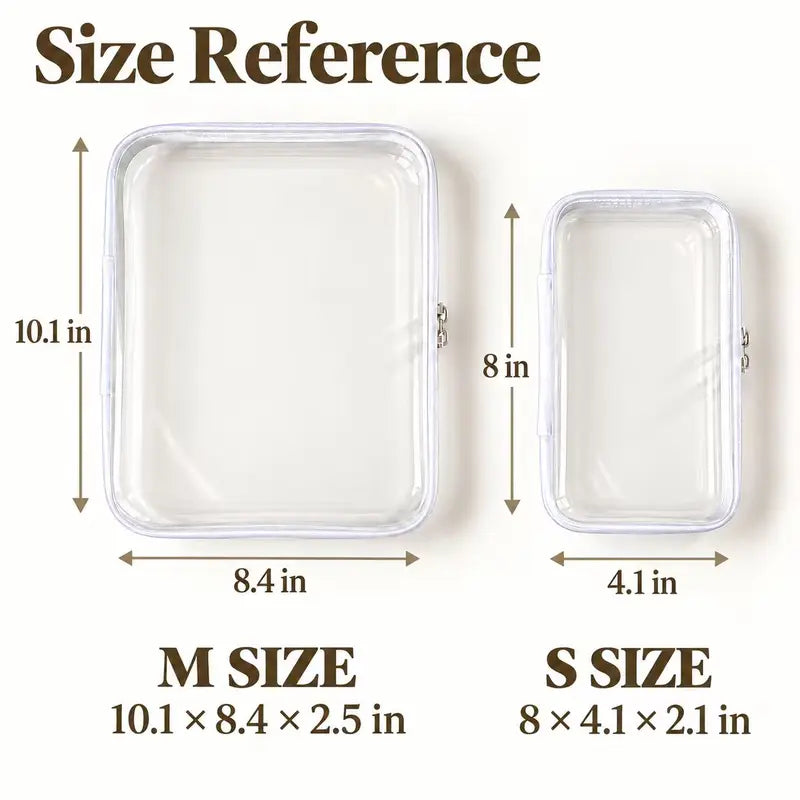 Clear Organizer Storage Box Clear Hard Shell Zipper Case