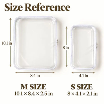 Clear Organizer Storage Box Clear Hard Shell Zipper Case