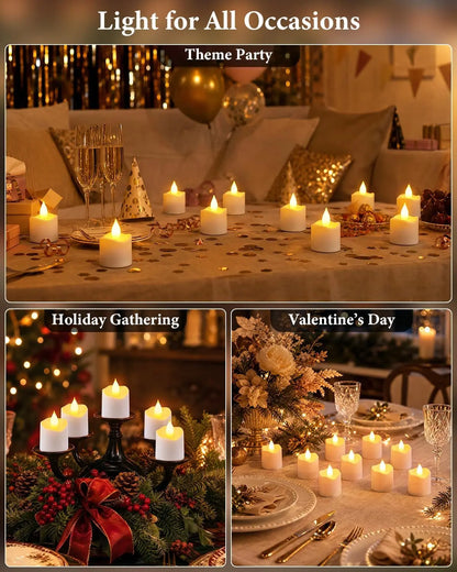 Rechargeable LED Candles with Remote Control, Timer & Charging Base es for Holiday, Party, Indoor Decor