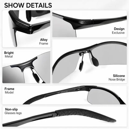 🕶️🌓Unisex Fashion Polarized Sunglasses, UV400 Anti Blue Light Sun Glasses for Photography Hiking Beach Outdoor