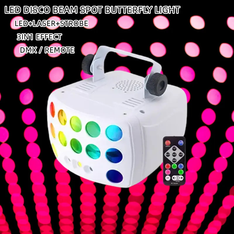 3-in-1 DJ Party Lights – RGBW Derby Beam, Sound Activated + Remote 🎶✨