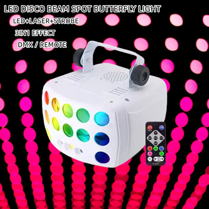 3-in-1 DJ Party Lights – RGBW Derby Beam, Sound Activated + Remote 🎶✨