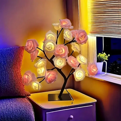 Rose-shaped night light