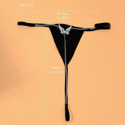 Women's Sexy Rhinestone Mesh Thong