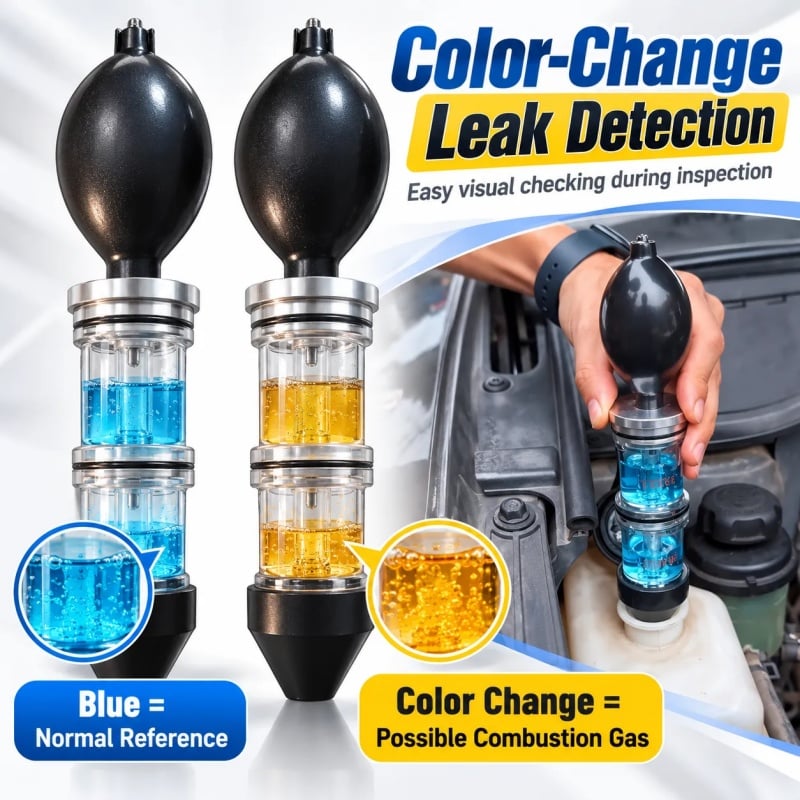 🚗 Combustion Leak Tester Kit – Detect Possible Head Gasket & Cooling System Leaks 🔧