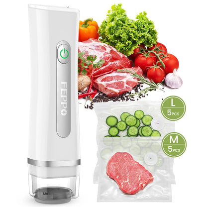 Vacuum Sealer for Food with Visible Water Tank, 30 Reusable Bags