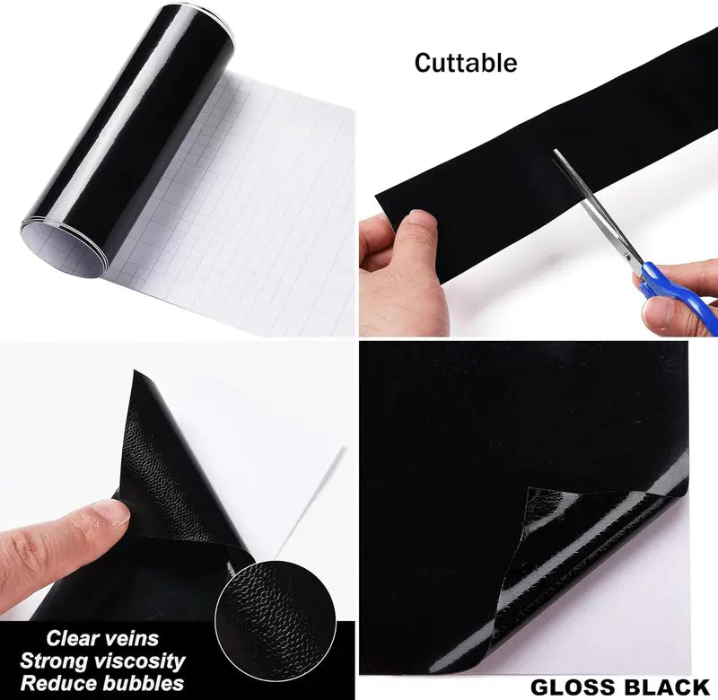 Gloss Black Car Detailing Wrap Tape (4 in x 33 ft)