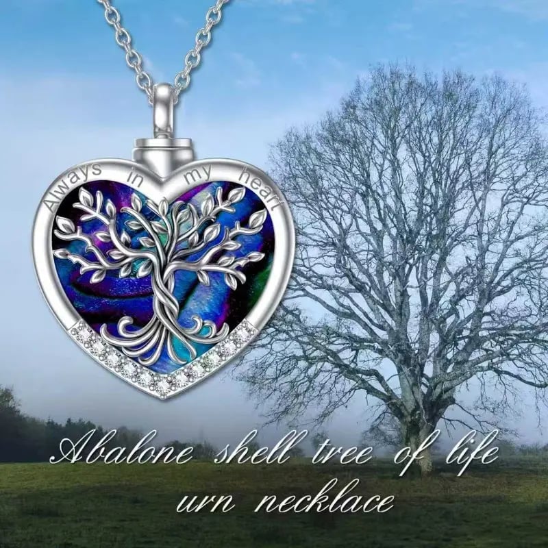 🌓Last Day 49% OFF-🌳❤️Heart Tree of Life Cremation Memorial Pendant | symbolizing the eternal continuity of life and love.