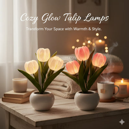 ✨FREESHIPPING🌷LED Night Light – Tulip Design with Vase