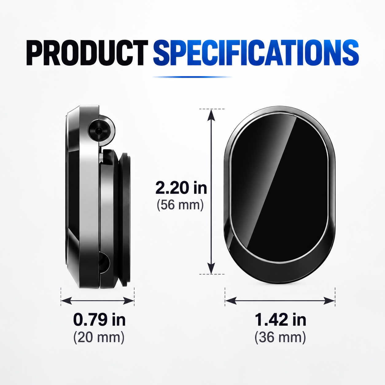 🔄Foldable metal magnetic car phone holder - 360° rotating