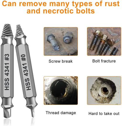 🔥🛠️ Stripped Broken Screw Remover, 🔩6 Counts Set Easy Out Bolt Extractor