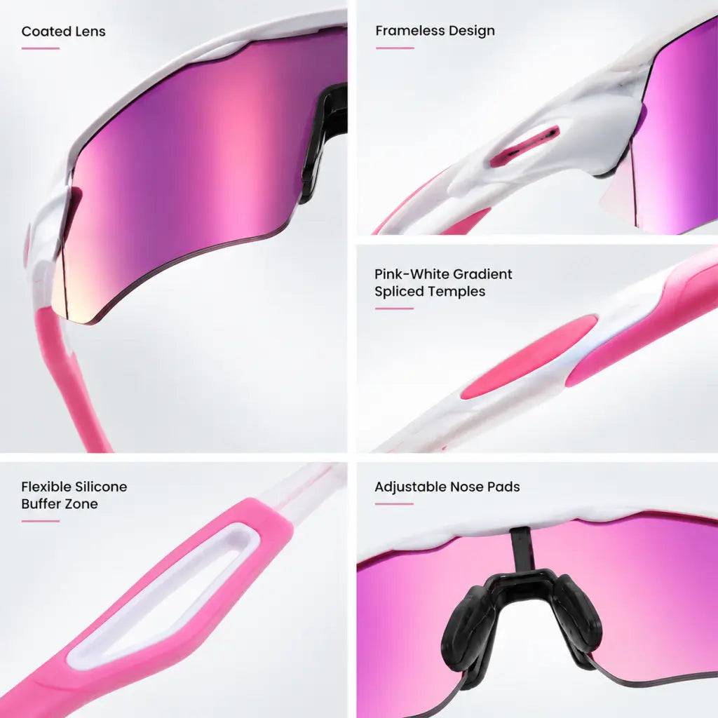 Windproof Polarized Sports Sunglasses – Mirrored Anti-Glare Cycling Shades