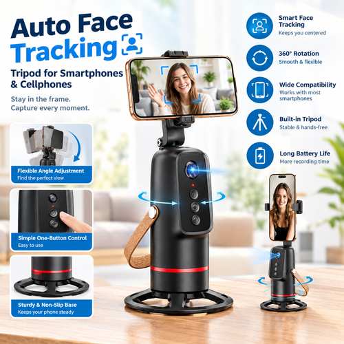 Auto Face Tracking Tripod for Smartphones & Cellphones