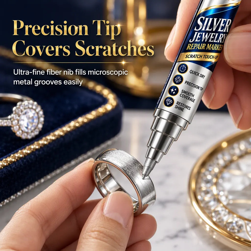 Silver-tone jewelry touch-up pen — original product view 3