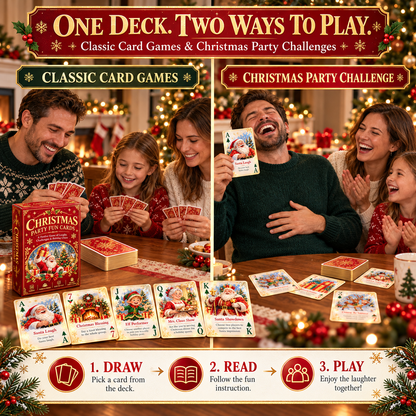 🃏 🎅 Christmas Party Fun Playing Cards -Make Your Christmas Game Night More Fun!