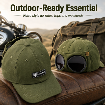 🕶️ 50% OFF Men's Retro Pilot Baseball Cap ✈️ Glasses-Ready Statement Style