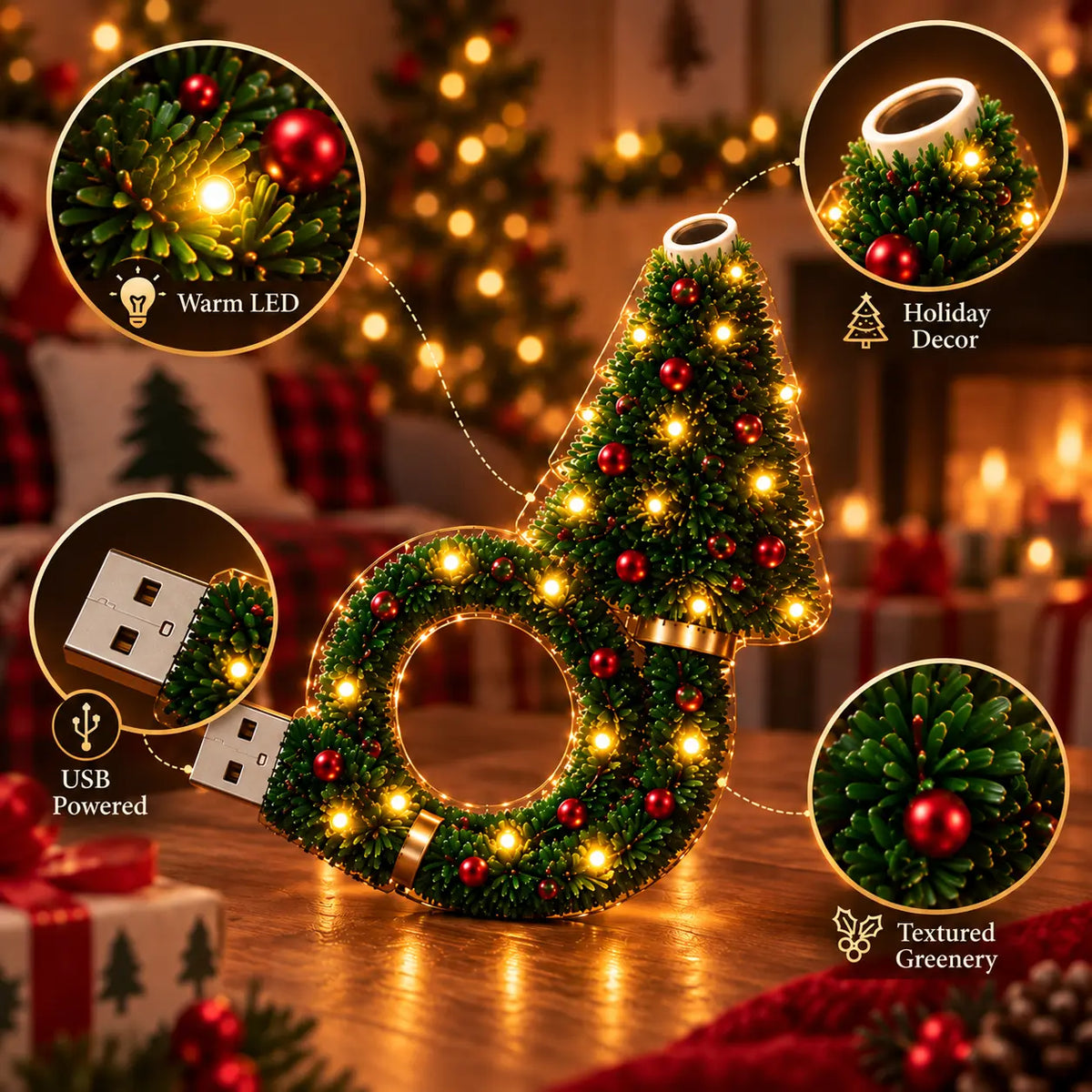 2026 New USB Plug-In Christmas Projector Night Light
