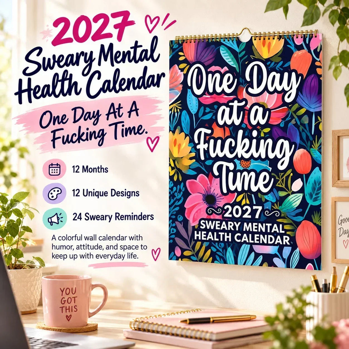 📅 2027 Sweary Humor Wall Calendar