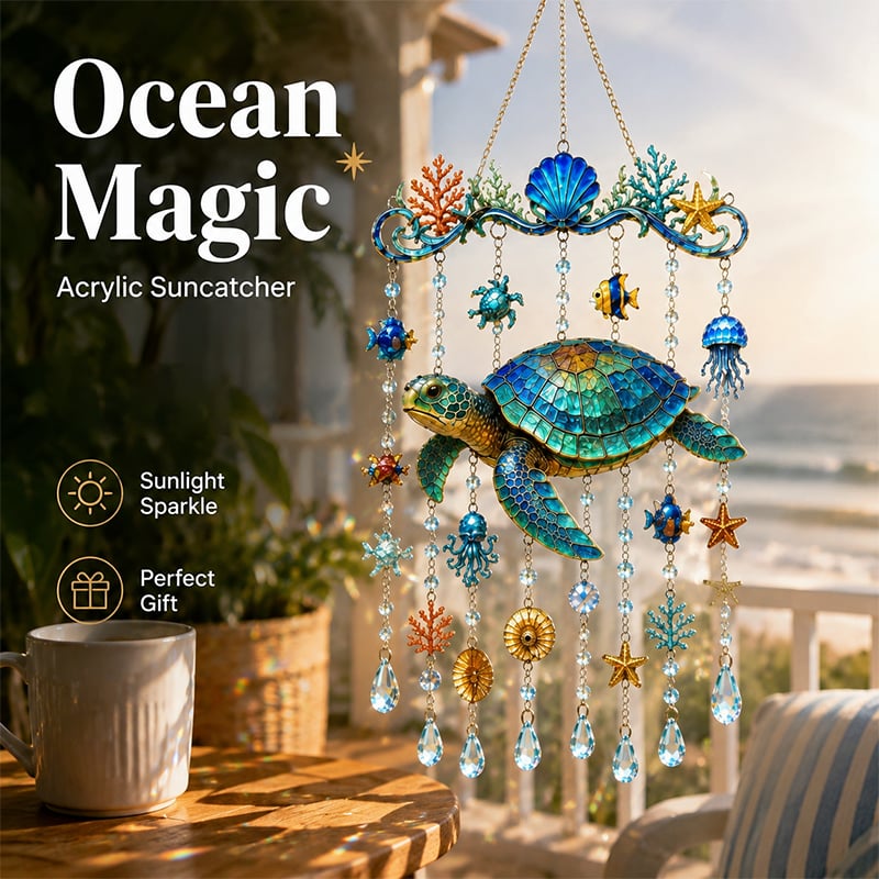 🐢Ocean Animal Acrylic Wind Chime✨