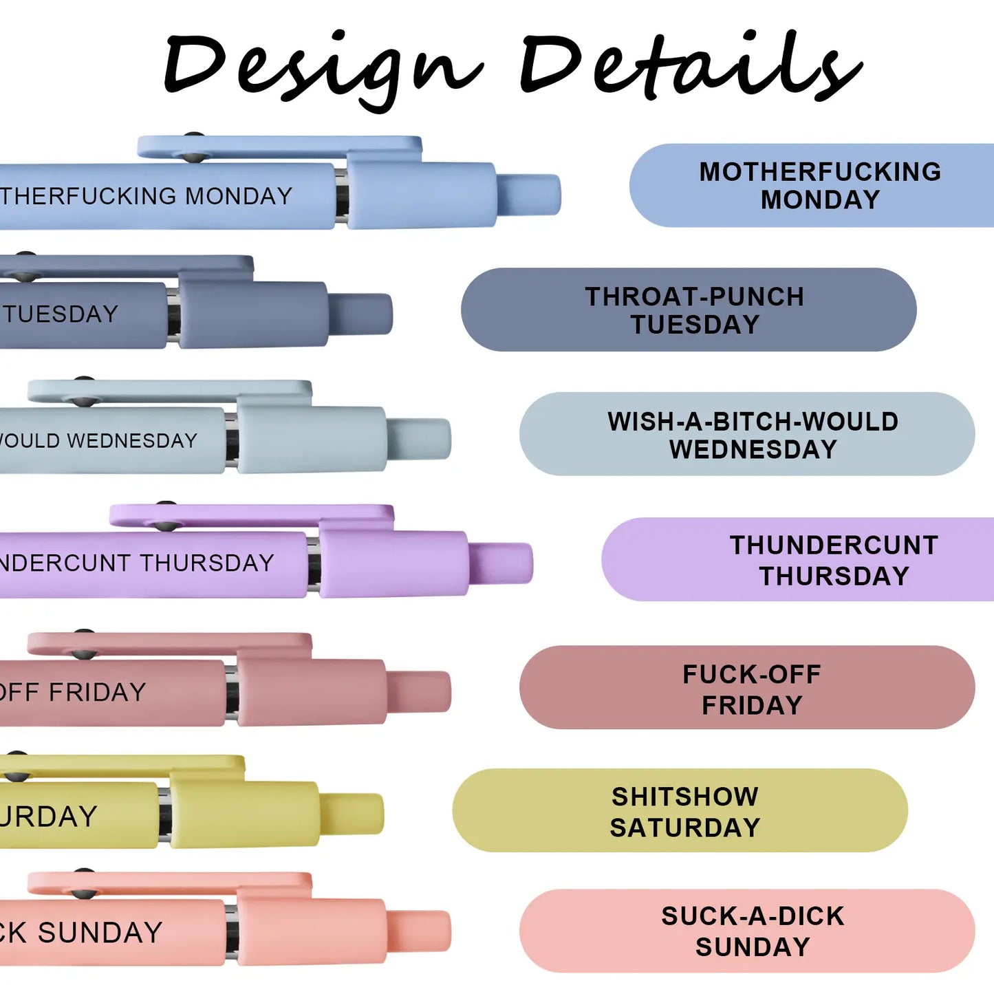🔥LAST DAY 55% OFF - Funny Daily Quote Pens (7-Pack)