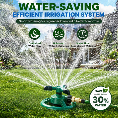 🚿 Automatic 360° Rotating Lawn Sprinkler