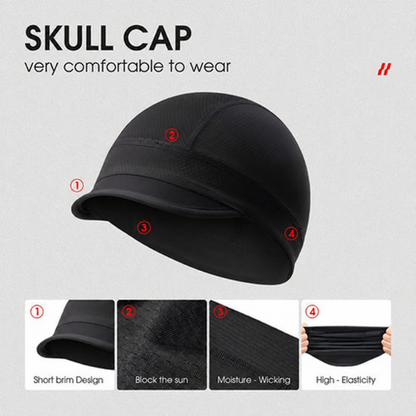 🔥HOT SALE🔥💯Quick-Dry Breathable Helmet Liner Sun Visor Skull Cycling Cap