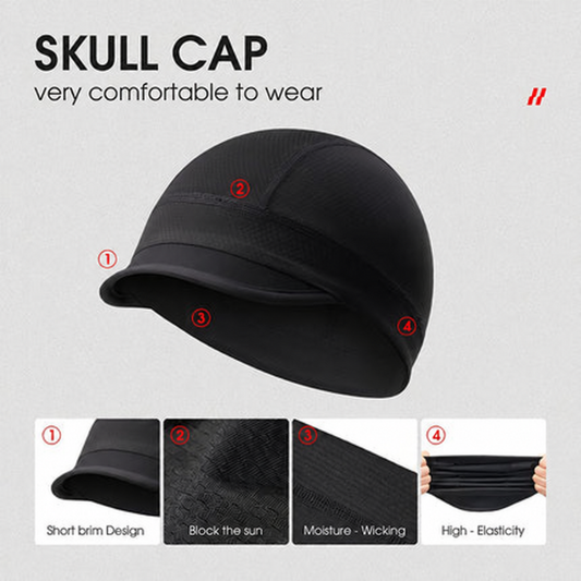 🔥HOT SALE🔥💯Quick-Dry Breathable Helmet Liner Sun Visor Skull Cycling Cap