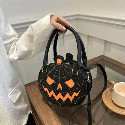 Spooky Jack-O-Lantern Pumpkin Crossbody Bag