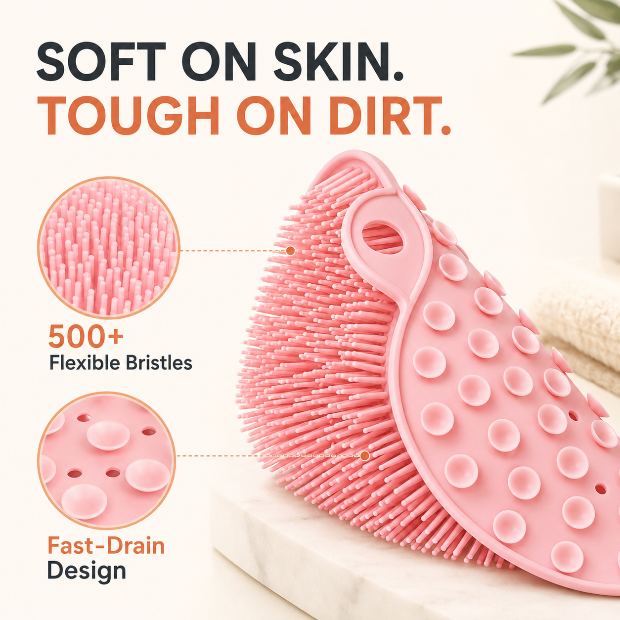Shower Foot & Back Scrubber Massage Pad