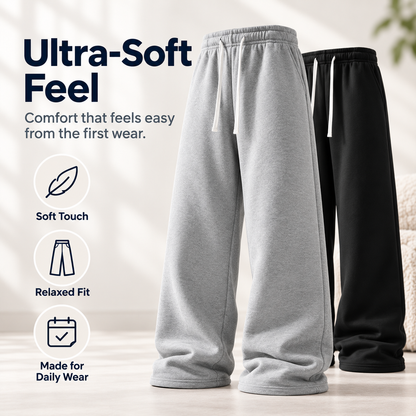 4-Pack  Ultra-Soft Wide-Leg Sweatpants