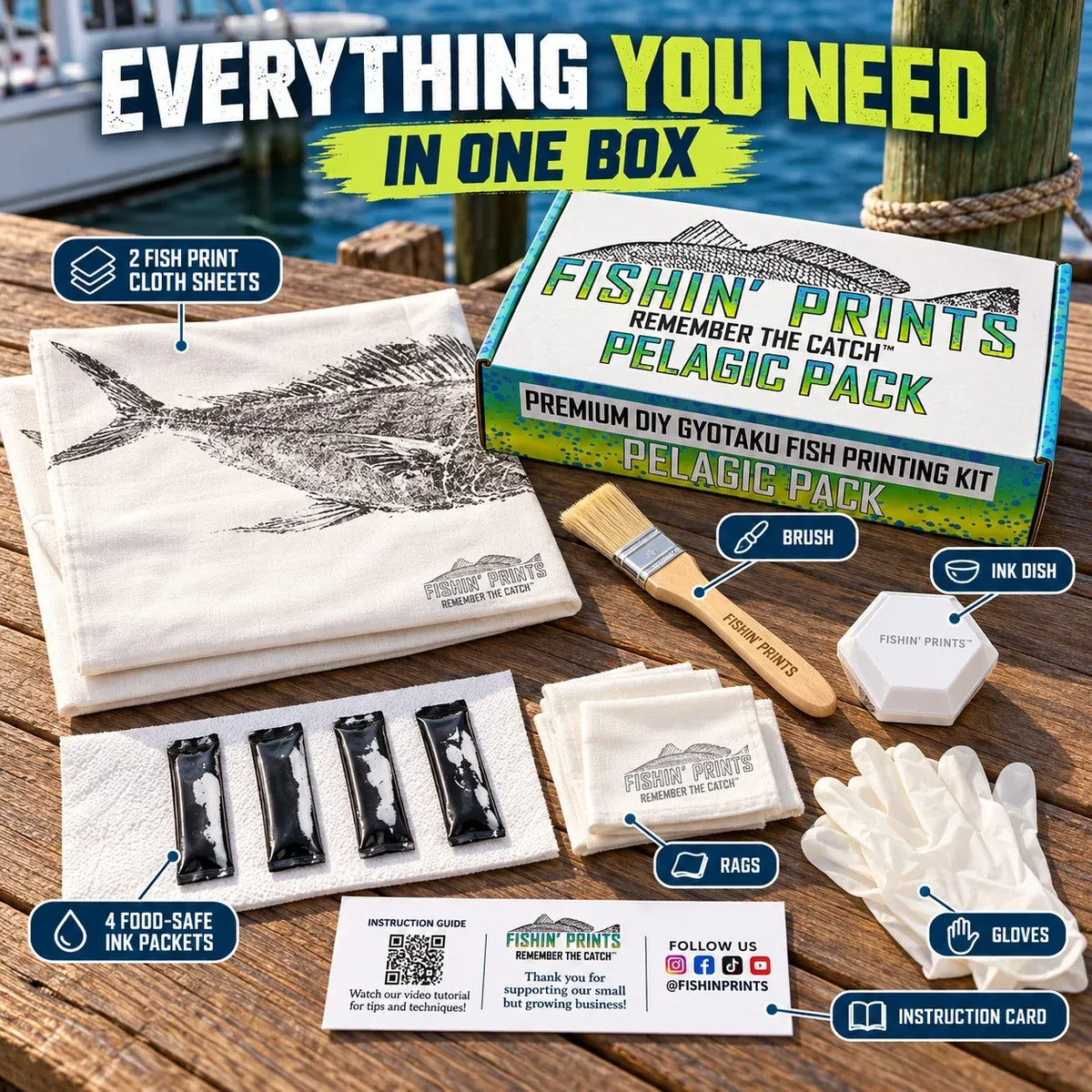🎣 DIY Gyotaku Fish Printing Kit