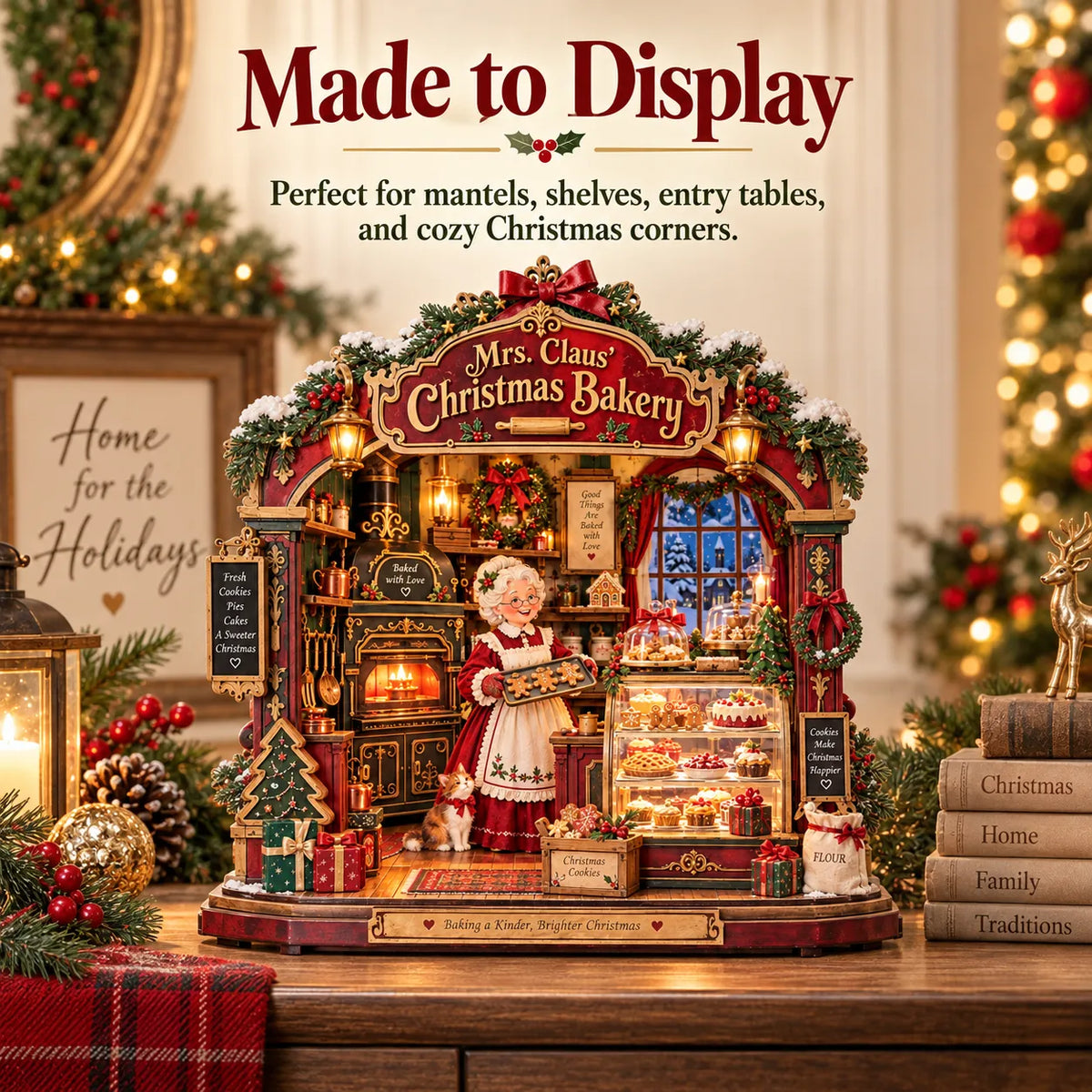 🎄 Mrs. Claus’ Christmas Bakery™——DIY Shadow Box Kit