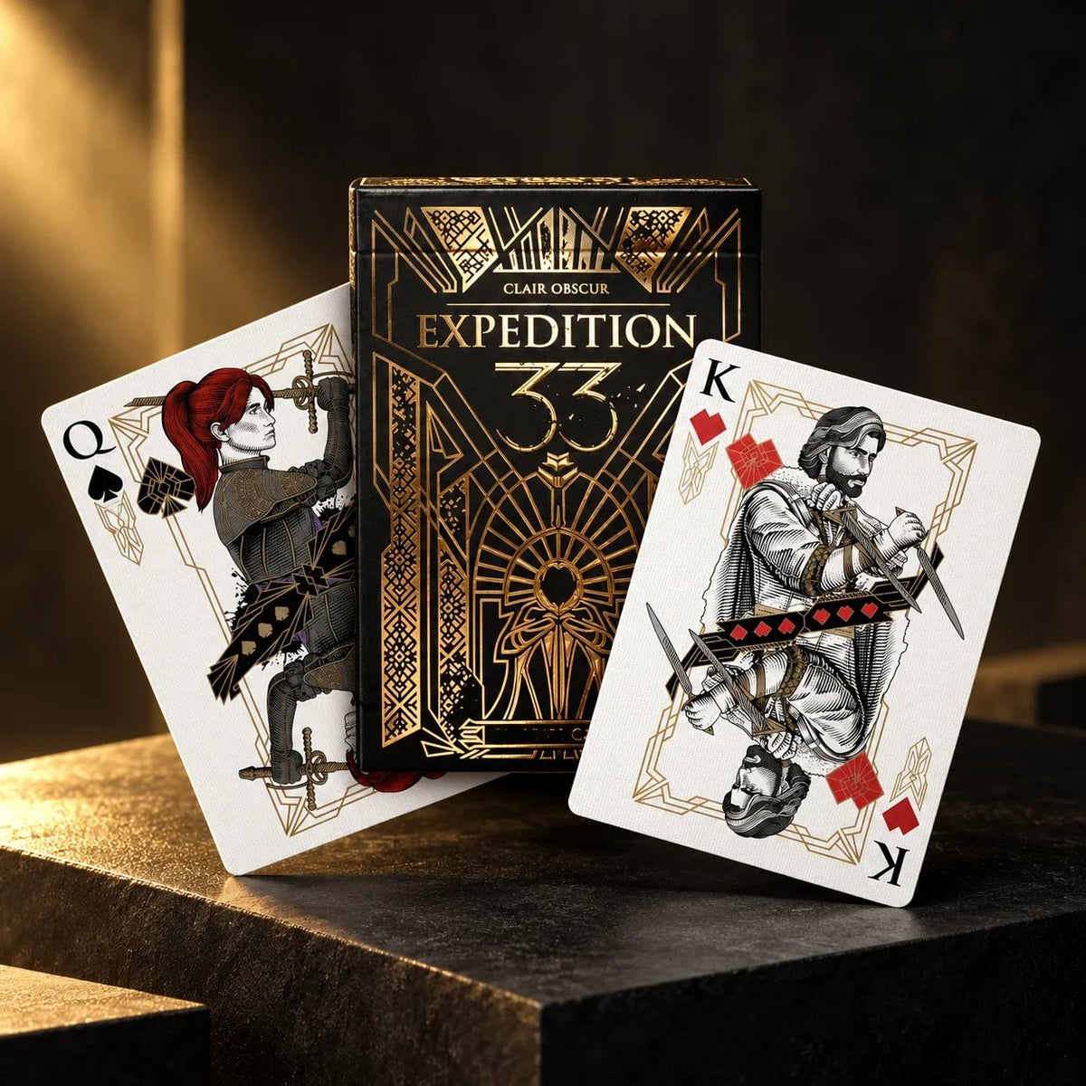 🃏✨ Gold-Foil Art Deco Playing Cards | Black & Ivory Editions(📦Buy 2 Free Shipping)