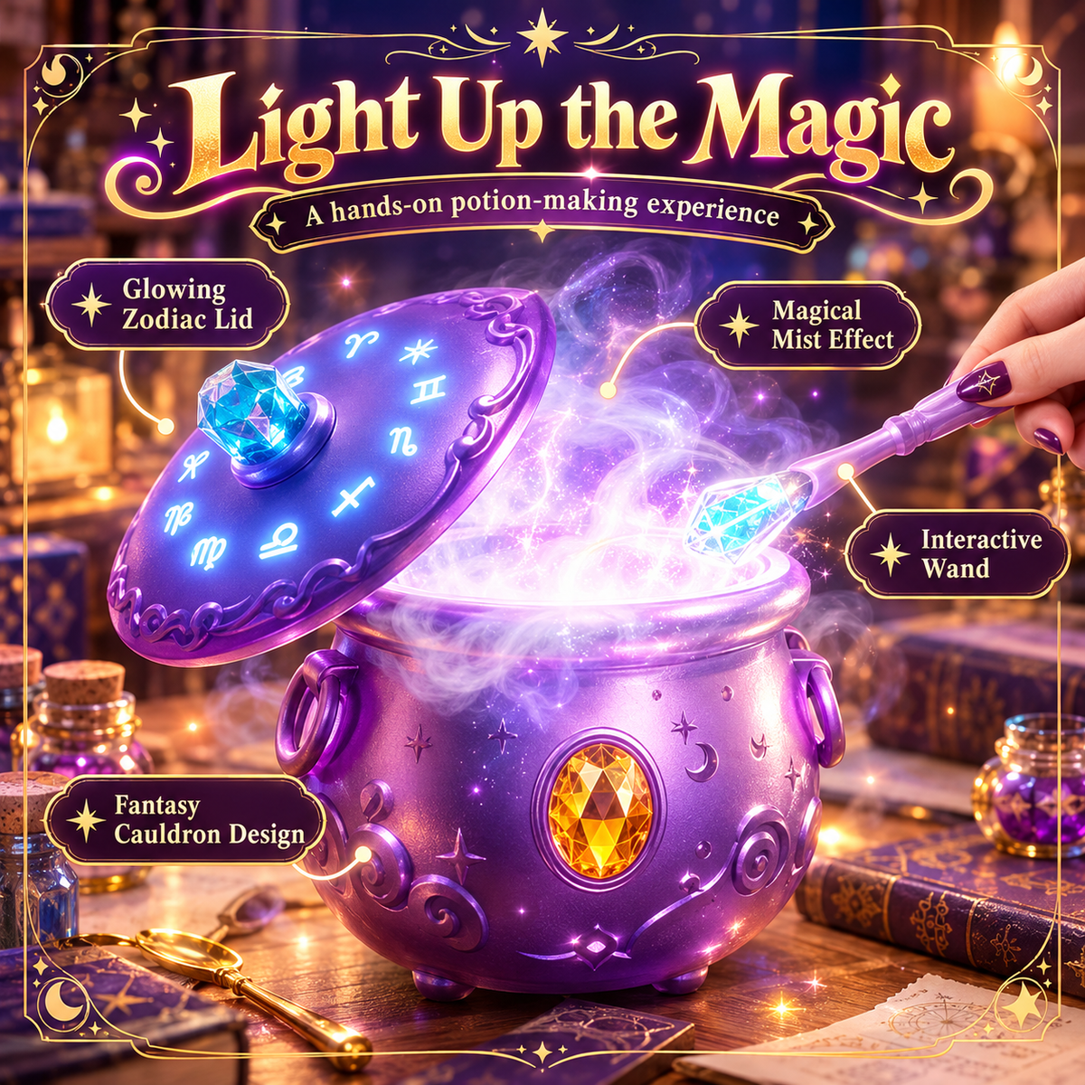 🔮✨ Starlit Wish Potion Lab – DIY Zodiac Magic Potion Making Kit