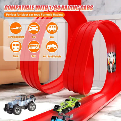 Portable Flex Track Race Car Set