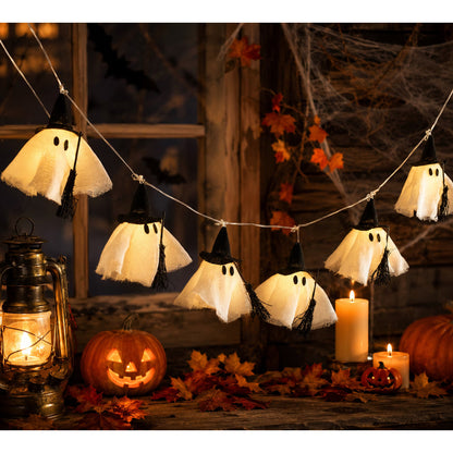 Lit Witch Ghost String Lights