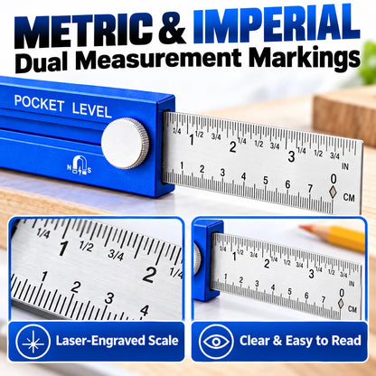 📏Multifunction Measuring Gauge & Level — Measure, Align & Mark with Precision!