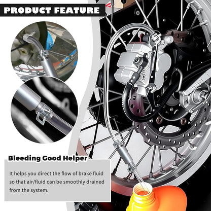 Car Brake Bleeder Hose Kit with One-Way Check Valve